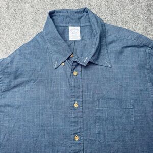 Brooks Brothers Regent Long Sleeve Button Blue Shirt XL Original Polo